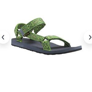 Teva Green and Yellow Lizard Patterned Sandals